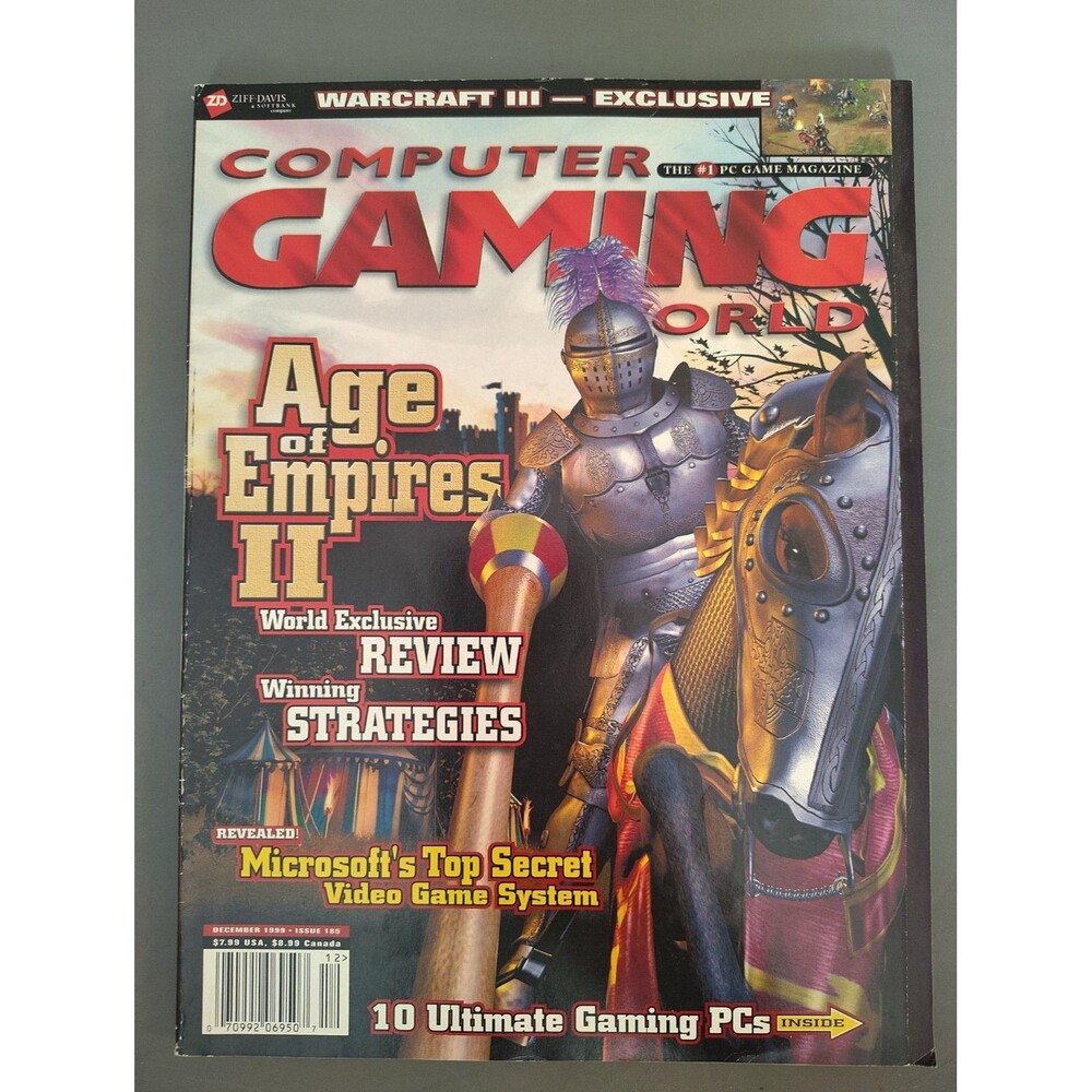 Computer Gaming World Magazine #185 December 1999 Age of Empires II NO LABEL